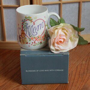 Vintage Avon "Blossoms of Love" Mug w/ Corsage Pin